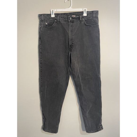 Vintage Levis 550 Jeans Mens 40x32 Black Relaxed Fit Tapered Leg Orange Tab 90s - Picture 1 of 13